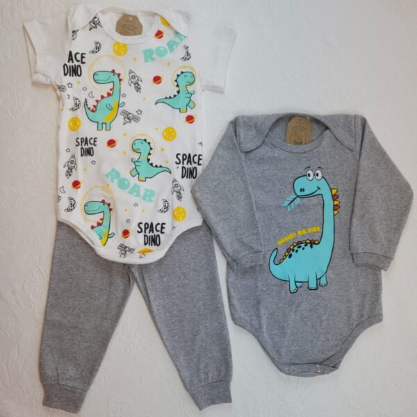 Conjunto 3 peças tamanho RN Dinossauro
