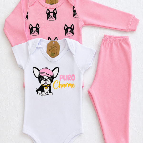 Conjunto 3 peças RN - cachorrinho