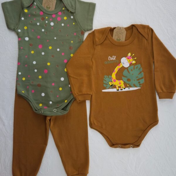 Conjunto Menino Girafa 3 peças  - M